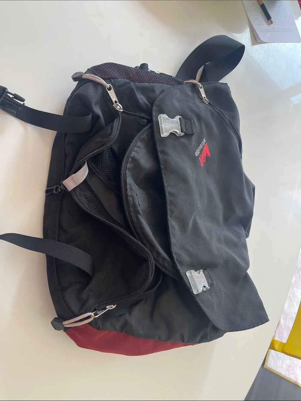REI Muaette Black and Red Messenger Bag
